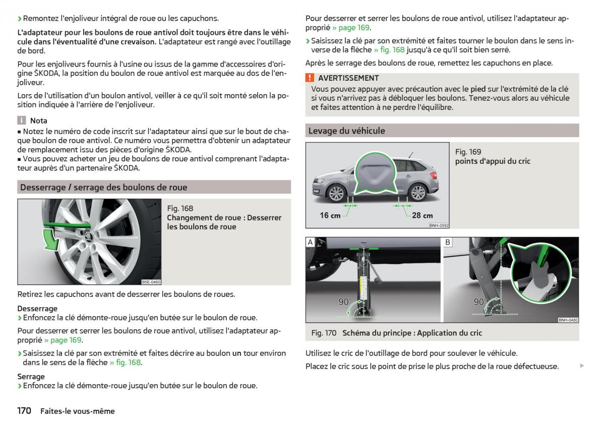 Skoda Rapid manuel du proprietaire / page 172