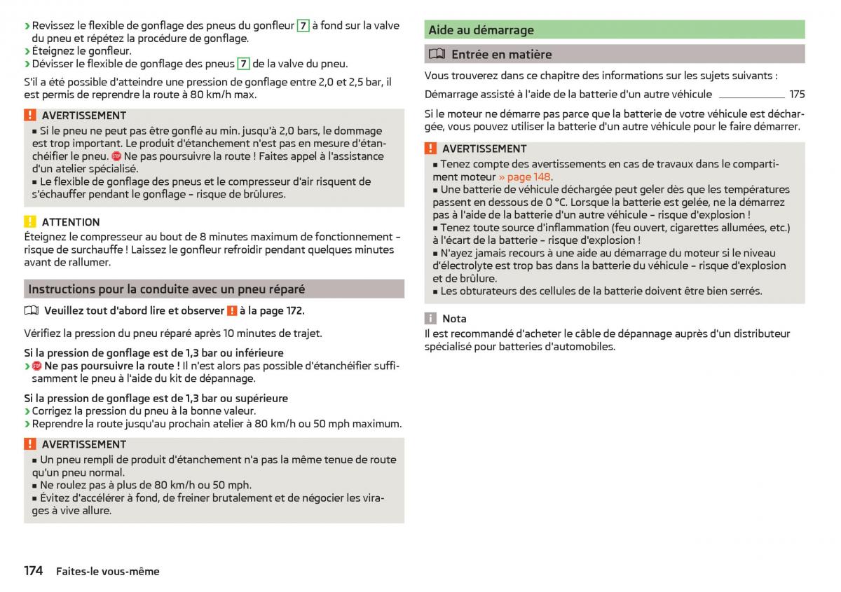 Skoda Rapid manuel du proprietaire / page 176