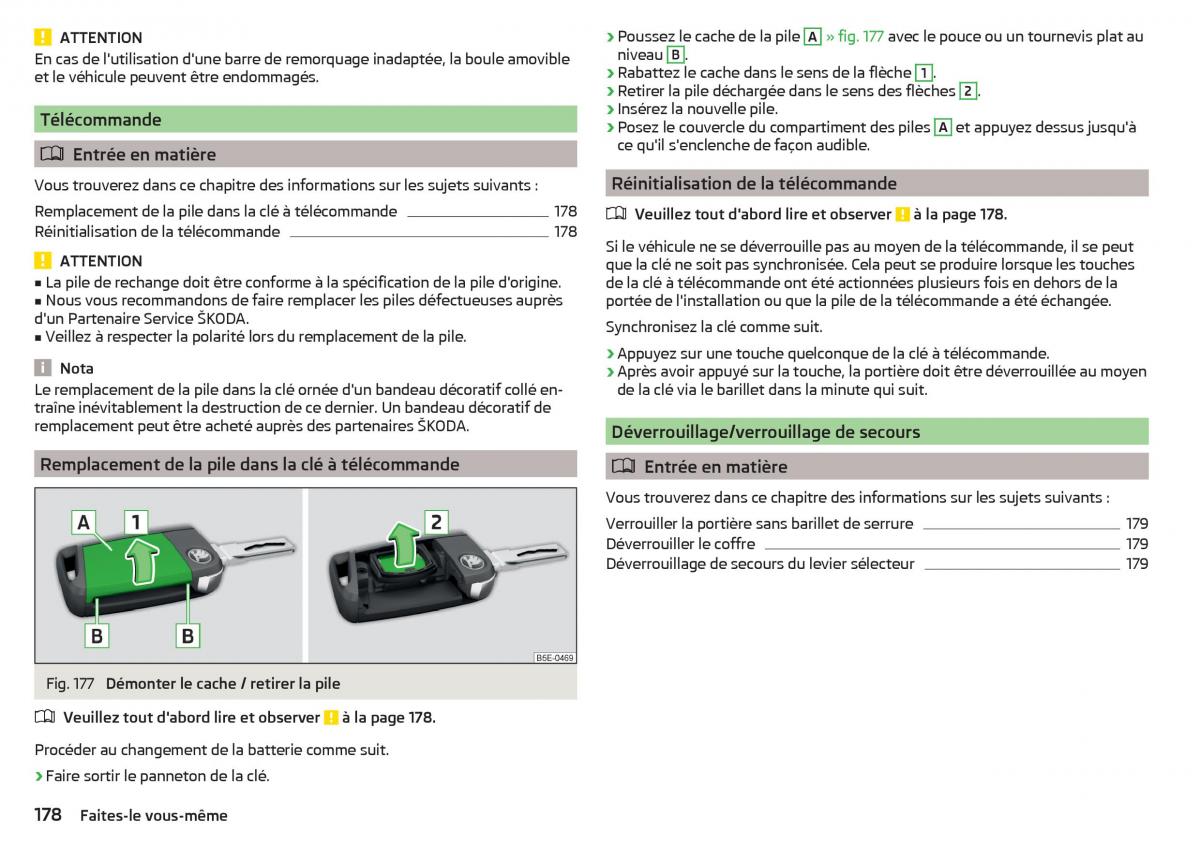 Skoda Rapid manuel du proprietaire / page 180