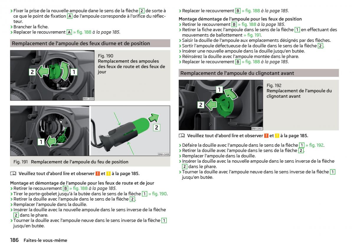 Skoda Rapid manuel du proprietaire / page 188