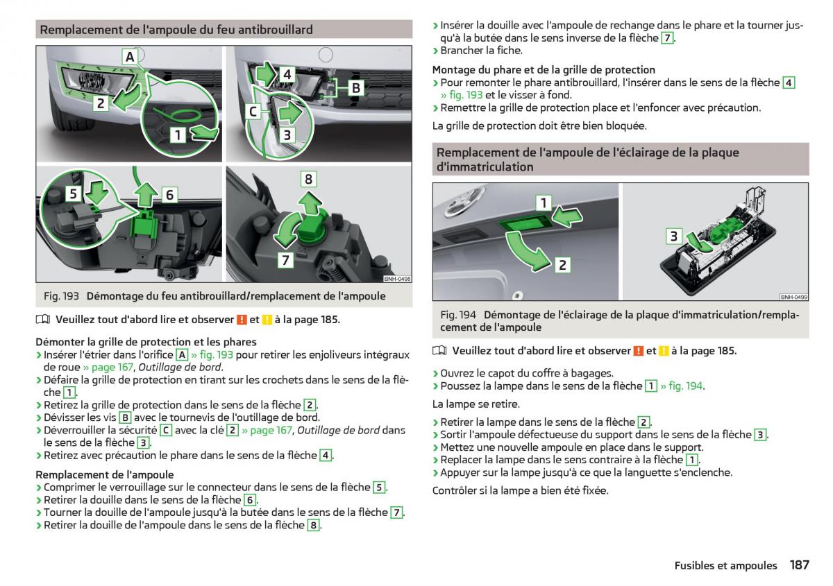 Skoda Rapid manuel du proprietaire / page 189