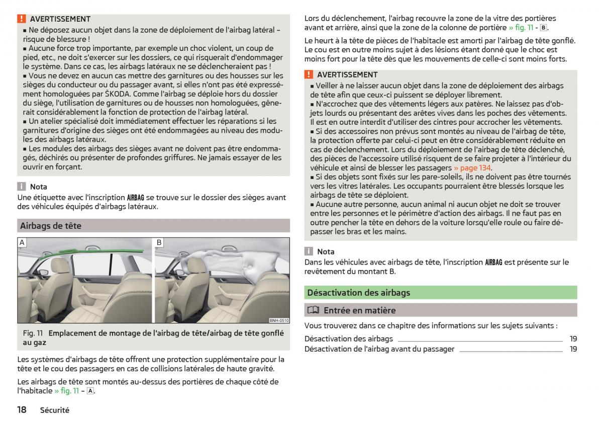 Skoda Rapid manuel du proprietaire / page 20