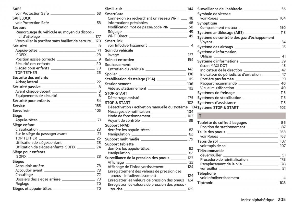 Skoda Rapid manuel du proprietaire / page 207