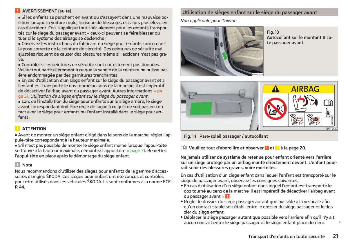 Skoda Rapid manuel du proprietaire / page 23