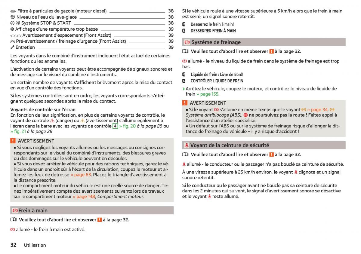 Skoda Rapid manuel du proprietaire / page 34