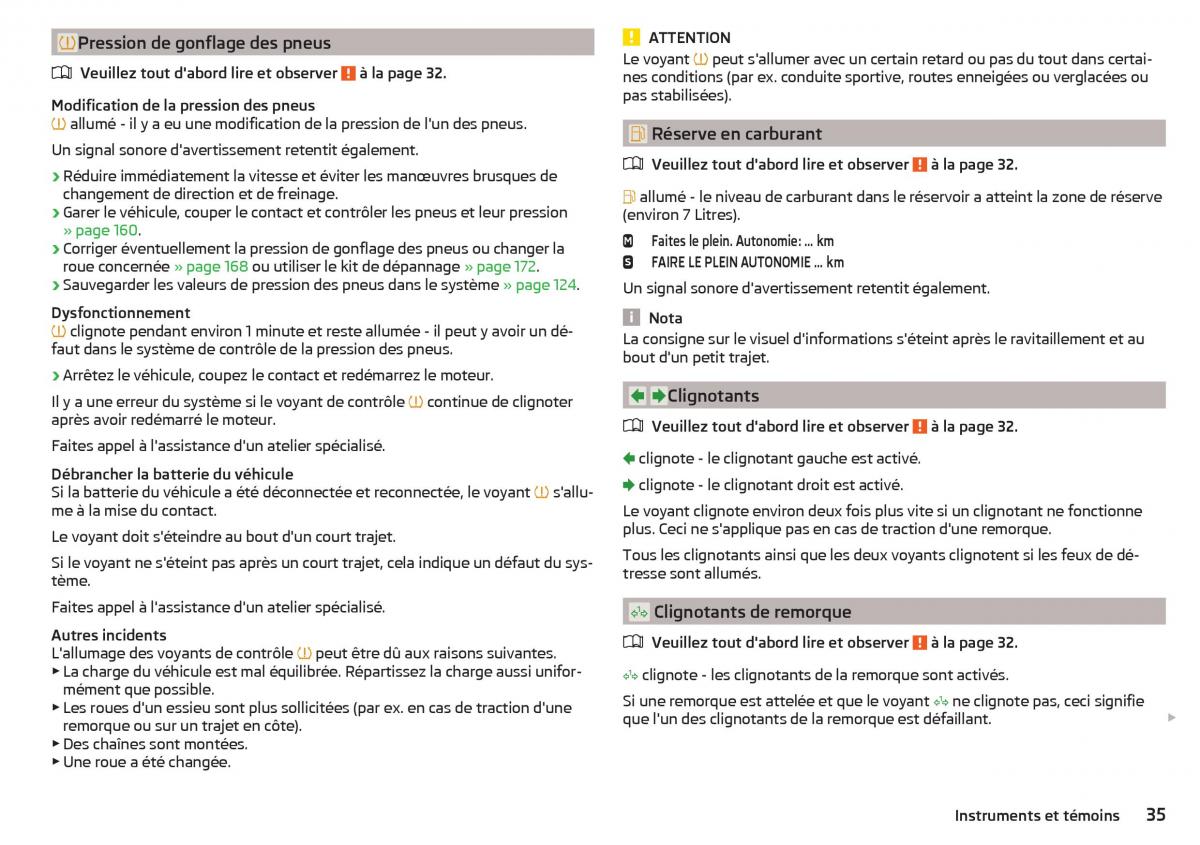 Skoda Rapid manuel du proprietaire / page 37