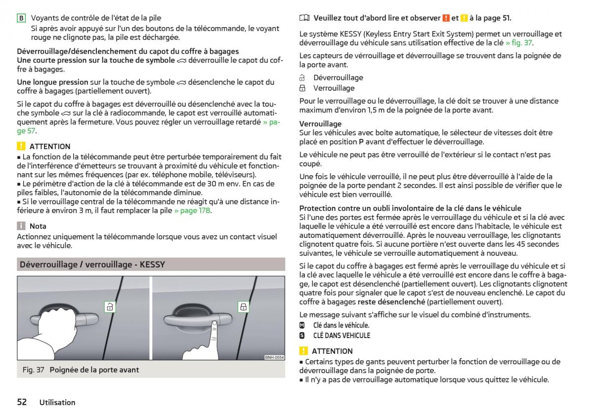 Skoda Rapid manuel du proprietaire / page 54