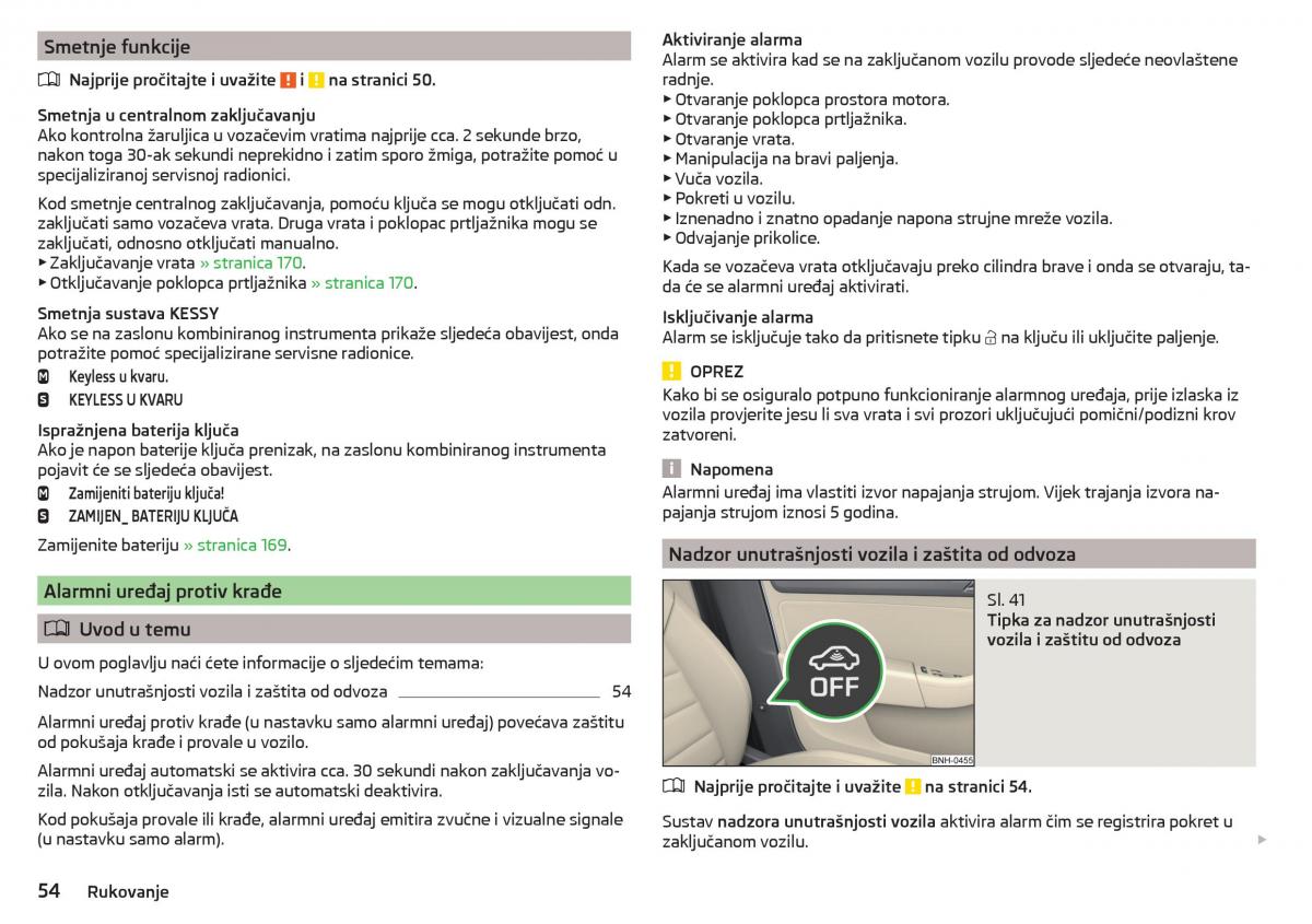 Skoda Rapid vlasnicko uputstvo / page 56