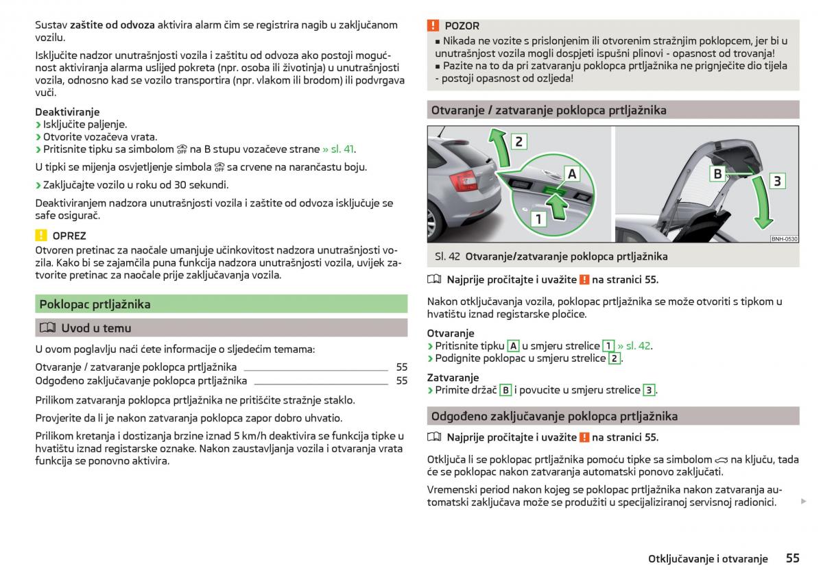 Skoda Rapid vlasnicko uputstvo / page 57