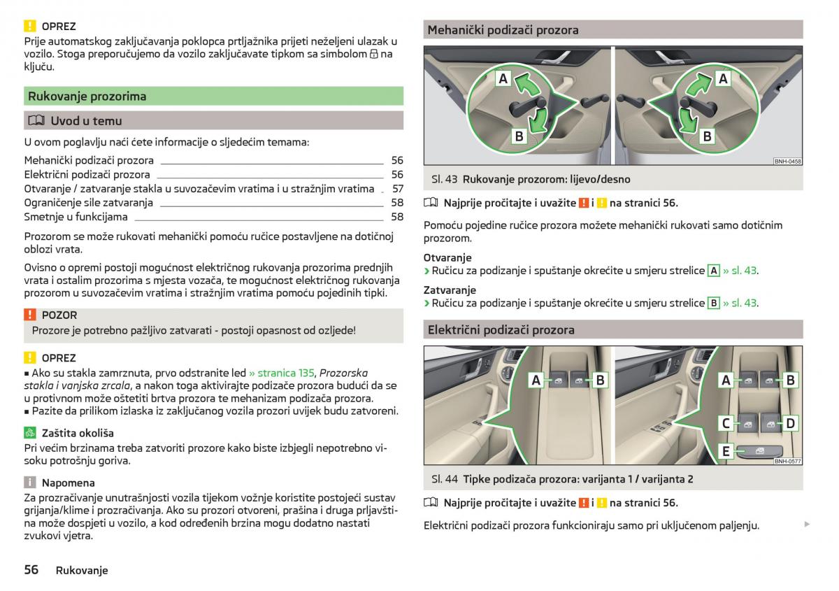 Skoda Rapid vlasnicko uputstvo / page 58