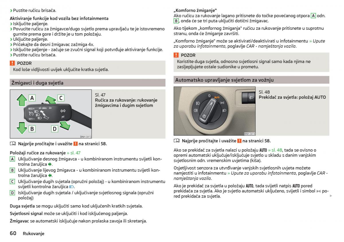 Skoda Rapid vlasnicko uputstvo / page 62