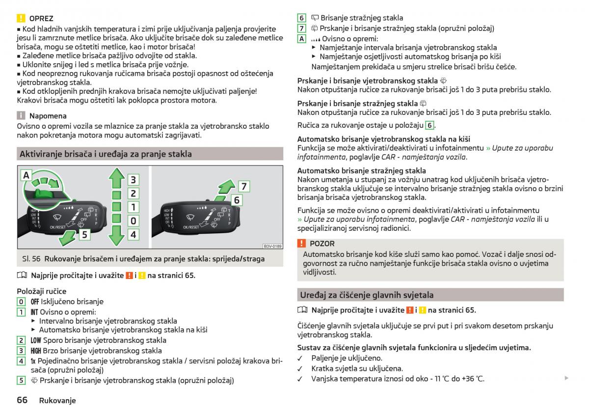 Skoda Rapid vlasnicko uputstvo / page 68