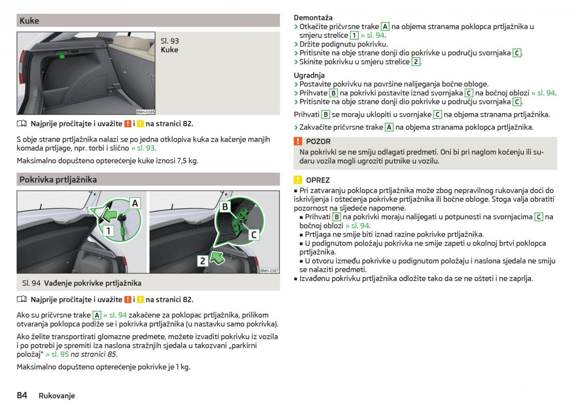 Skoda Rapid vlasnicko uputstvo / page 86