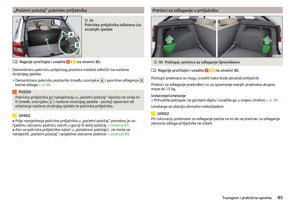 Skoda Rapid vlasnicko uputstvo / page 87