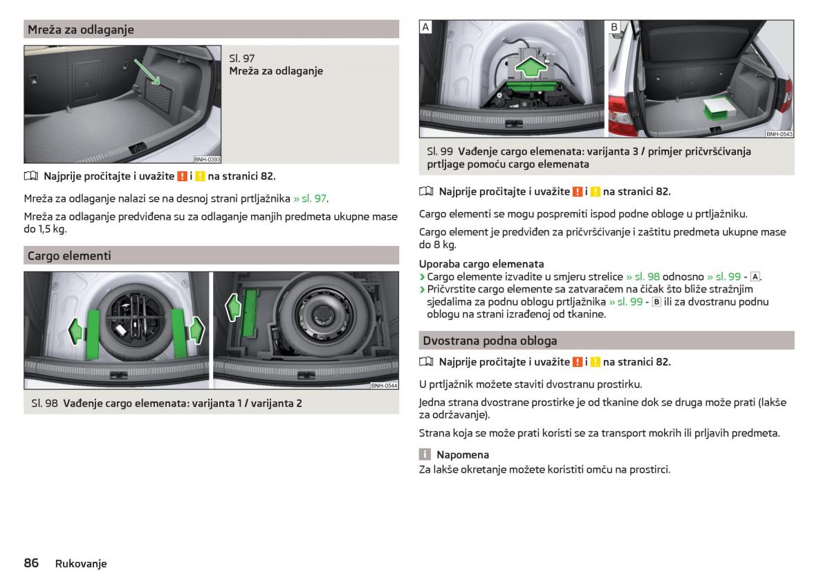 Skoda Rapid vlasnicko uputstvo / page 88