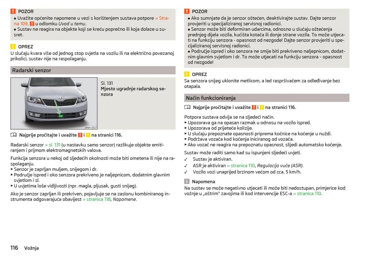 Skoda Rapid vlasnicko uputstvo / page 118