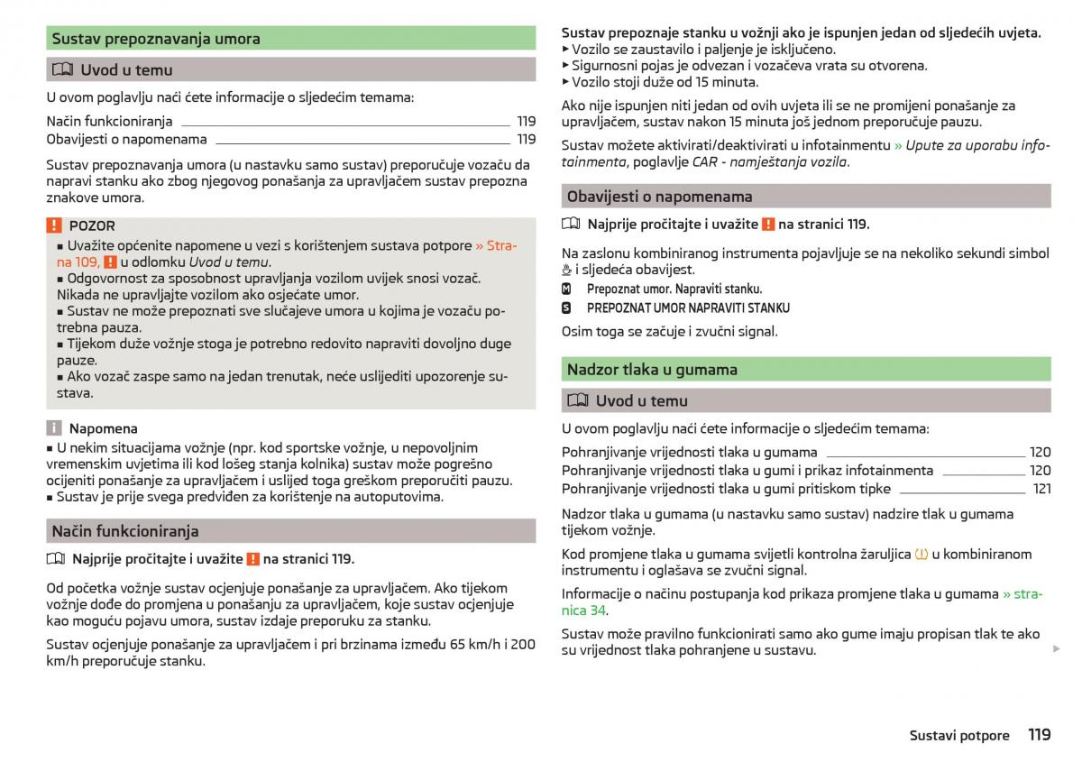 Skoda Rapid vlasnicko uputstvo / page 121