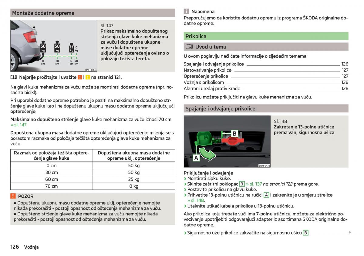 Skoda Rapid vlasnicko uputstvo / page 128