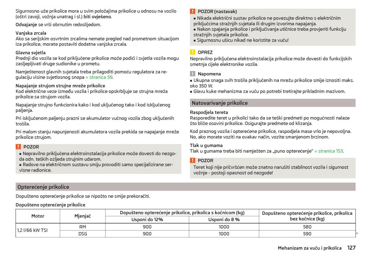 Skoda Rapid vlasnicko uputstvo / page 129