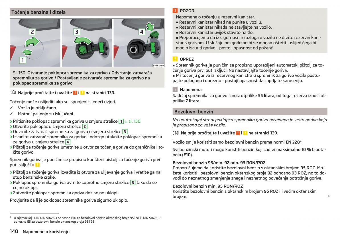 Skoda Rapid vlasnicko uputstvo / page 142