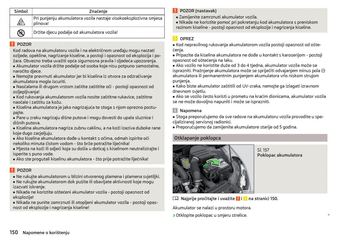 Skoda Rapid vlasnicko uputstvo / page 152