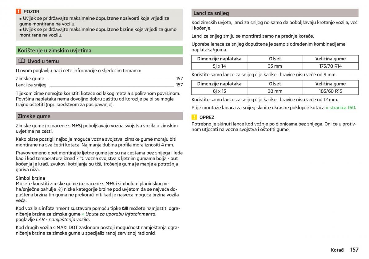 Skoda Rapid vlasnicko uputstvo / page 159