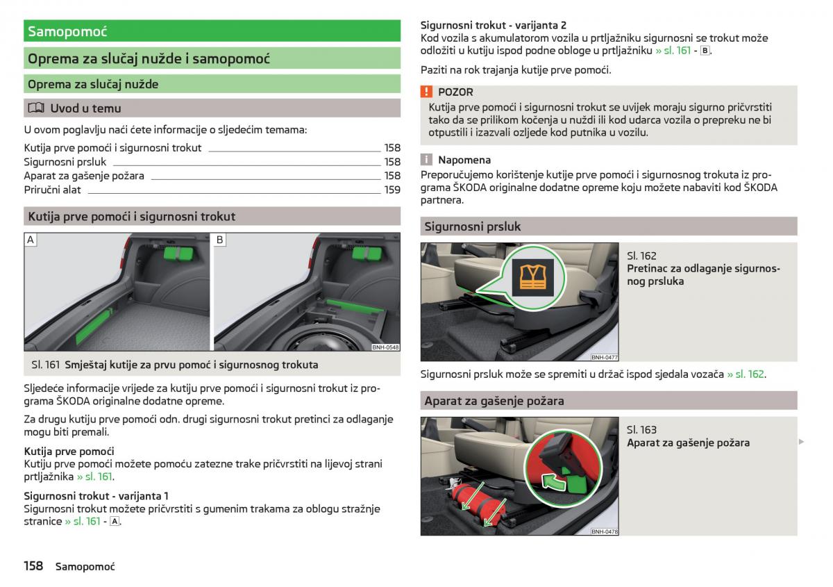 Skoda Rapid vlasnicko uputstvo / page 160