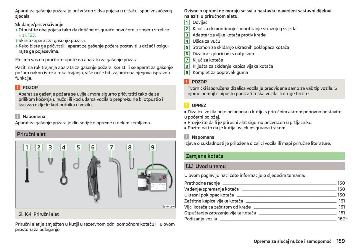 Skoda Rapid vlasnicko uputstvo / page 161