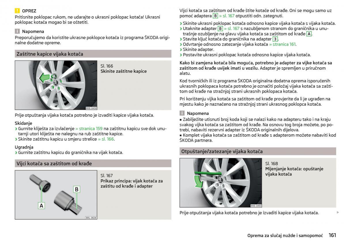 Skoda Rapid vlasnicko uputstvo / page 163