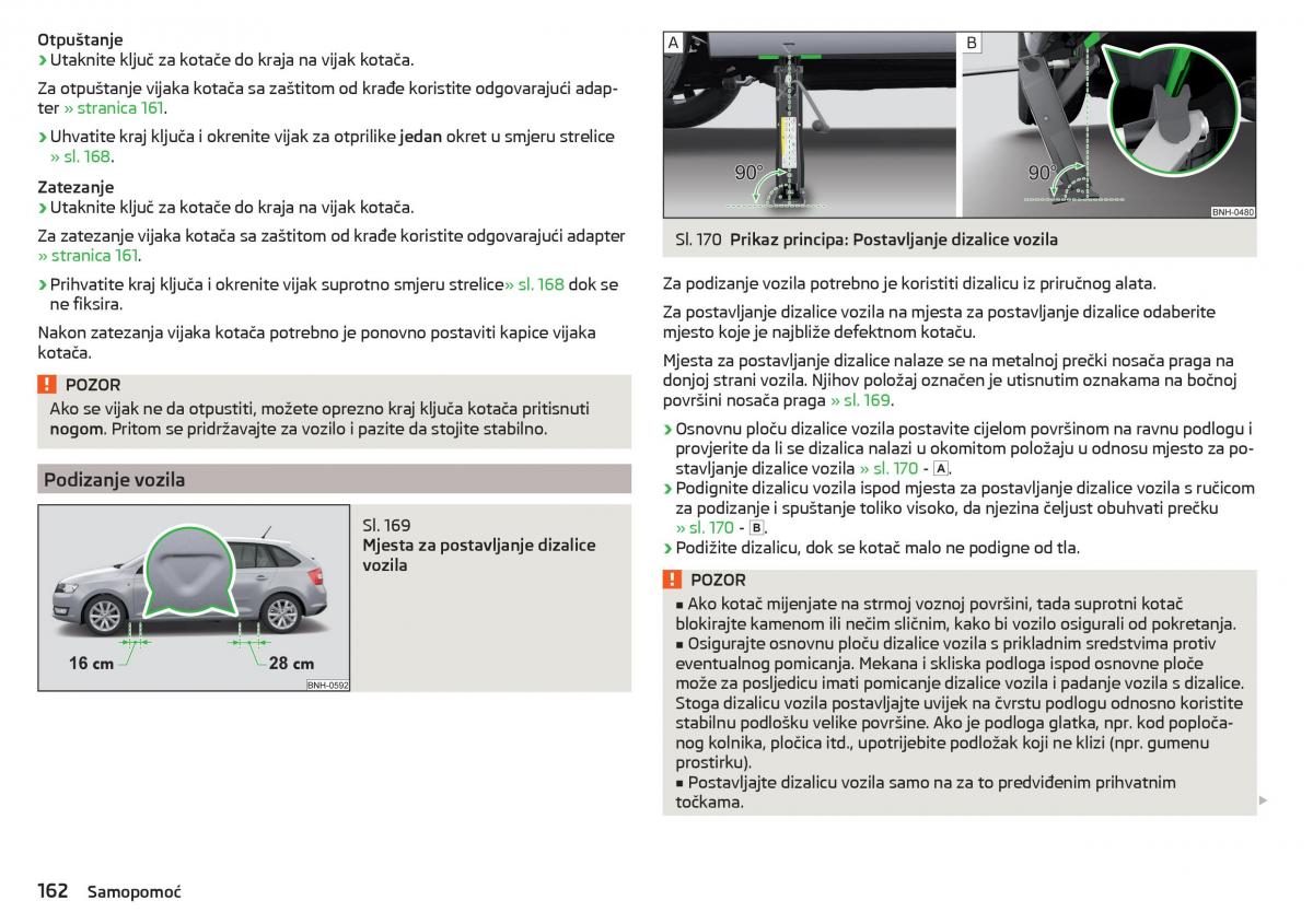 Skoda Rapid vlasnicko uputstvo / page 164