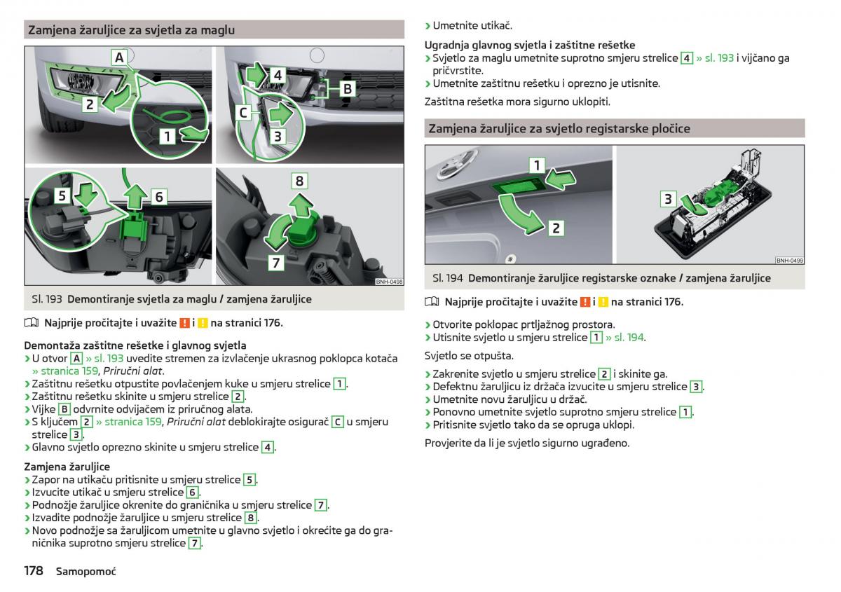 Skoda Rapid vlasnicko uputstvo / page 180