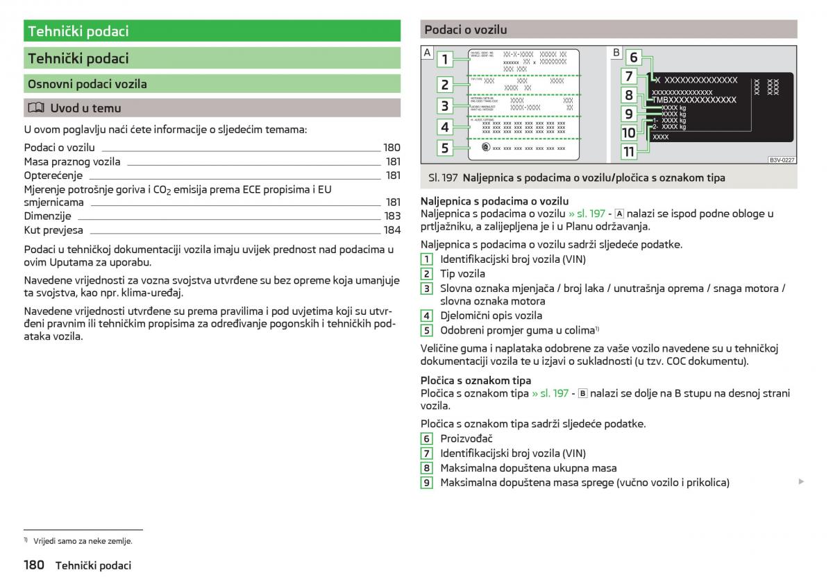 Skoda Rapid vlasnicko uputstvo / page 182