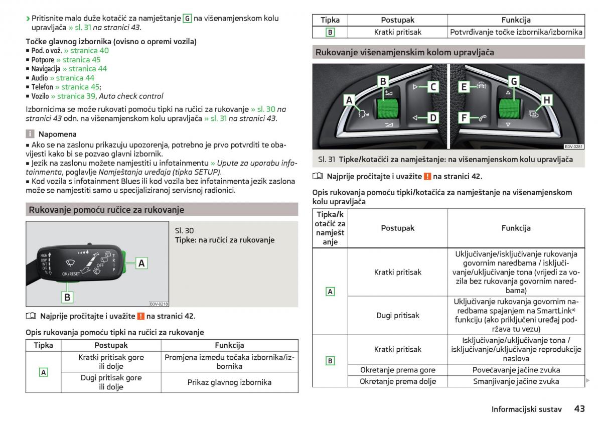 Skoda Rapid vlasnicko uputstvo / page 45