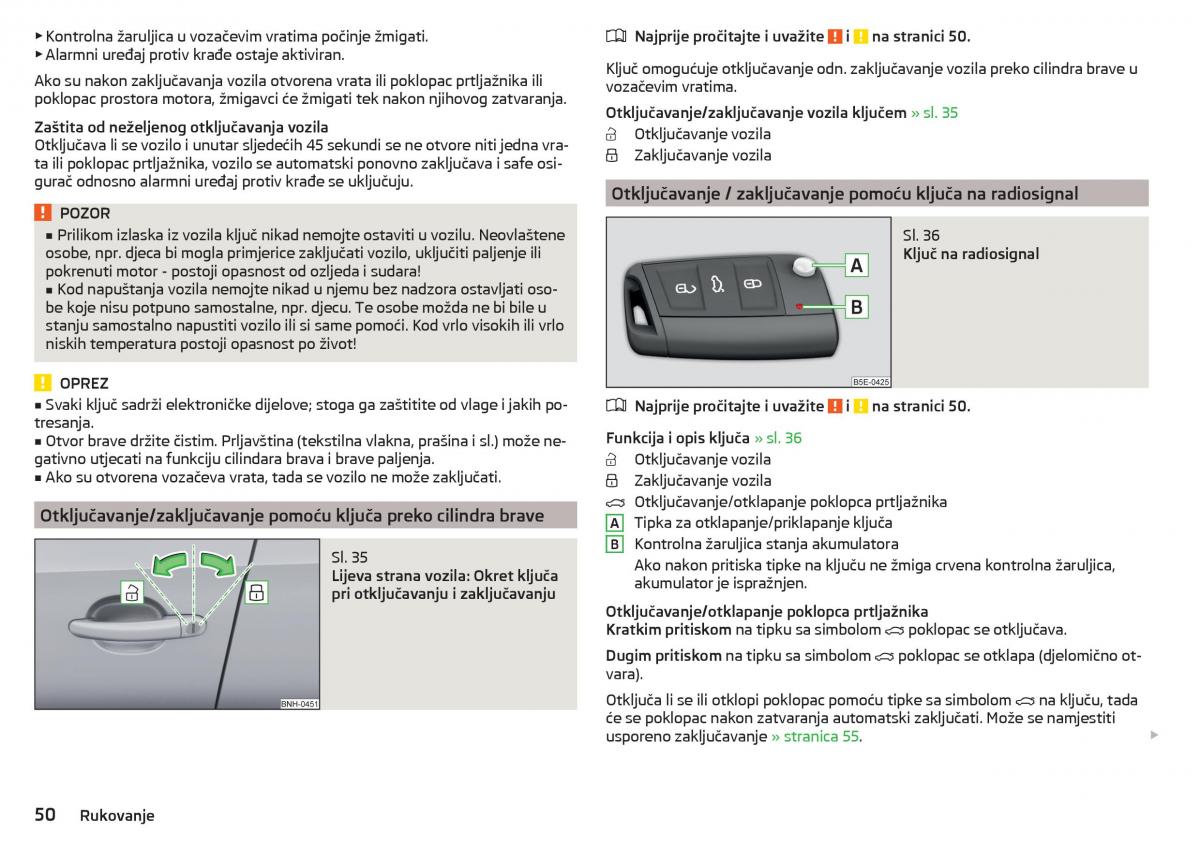 Skoda Rapid vlasnicko uputstvo / page 52