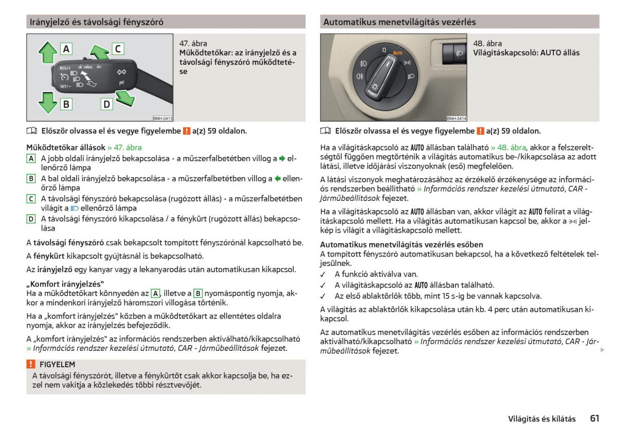 Skoda Rapid Kezelesi utmutato / page 63