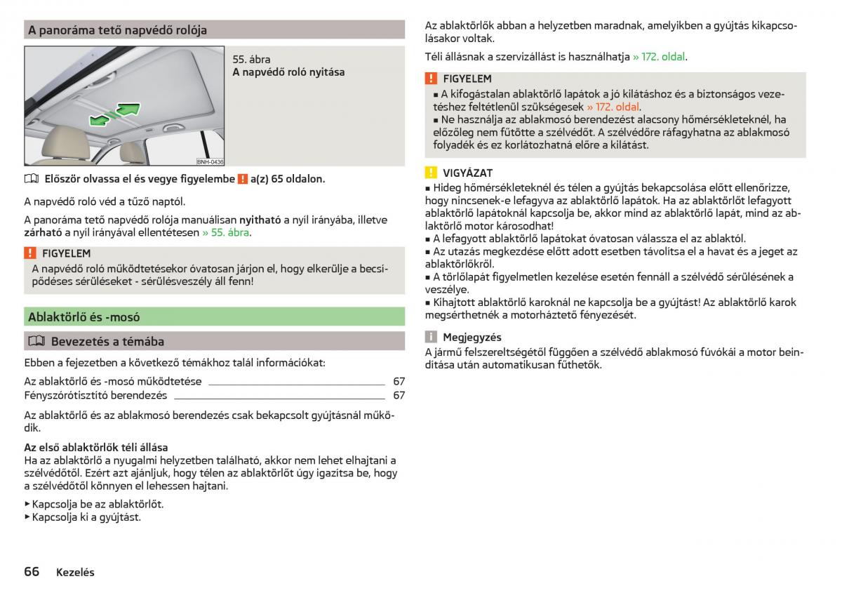 Skoda Rapid Kezelesi utmutato / page 68