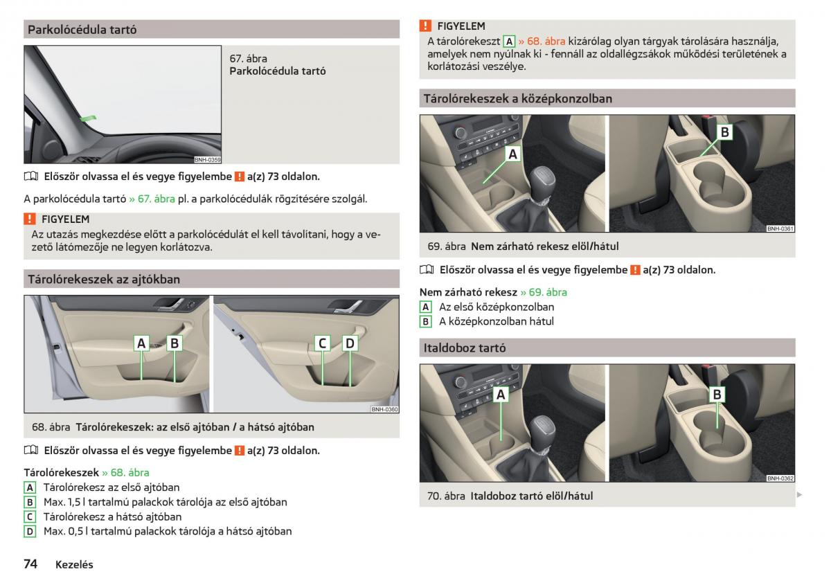 Skoda Rapid Kezelesi utmutato / page 76