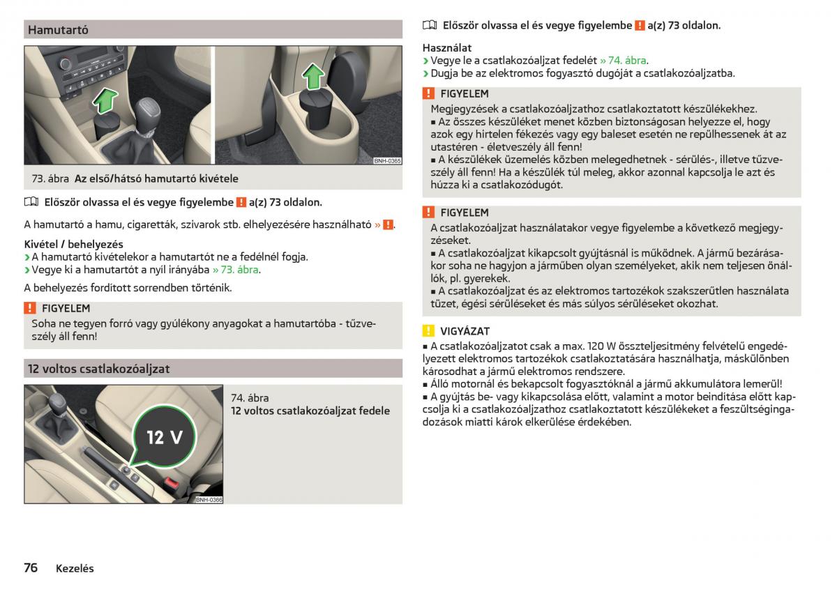 Skoda Rapid Kezelesi utmutato / page 78