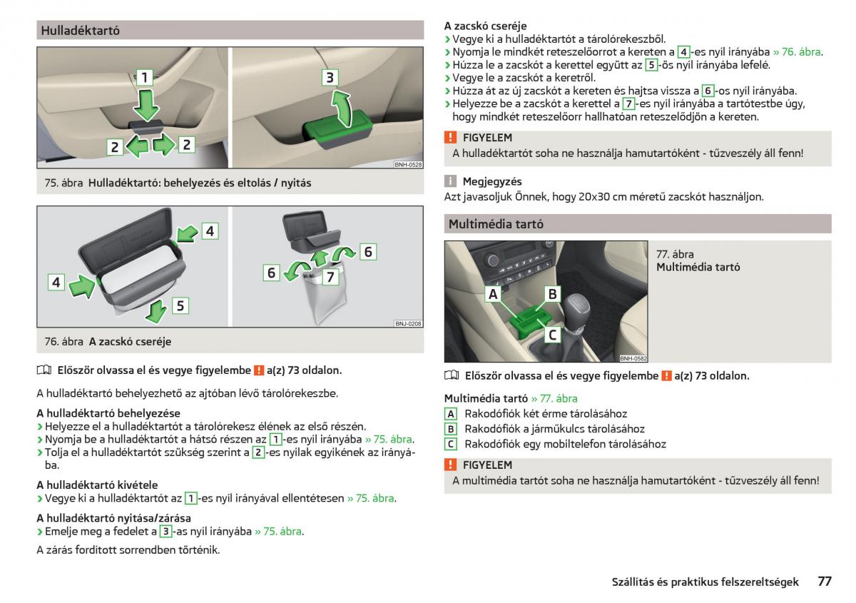 Skoda Rapid Kezelesi utmutato / page 79