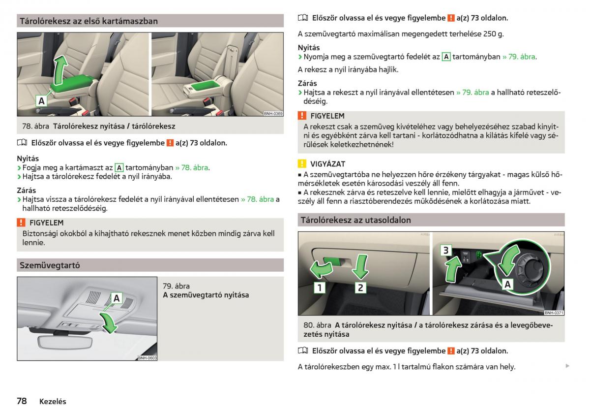 Skoda Rapid Kezelesi utmutato / page 80