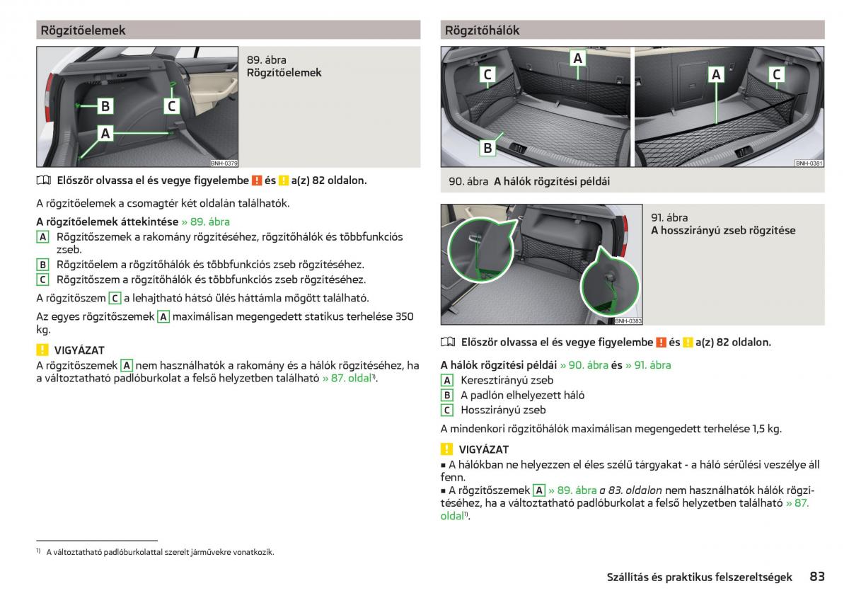 Skoda Rapid Kezelesi utmutato / page 85