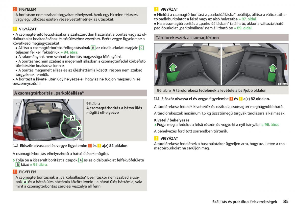 Skoda Rapid Kezelesi utmutato / page 87