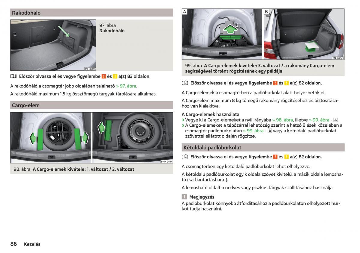 Skoda Rapid Kezelesi utmutato / page 88