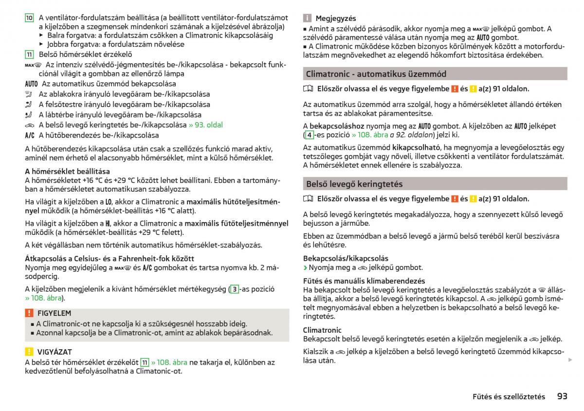 Skoda Rapid Kezelesi utmutato / page 95