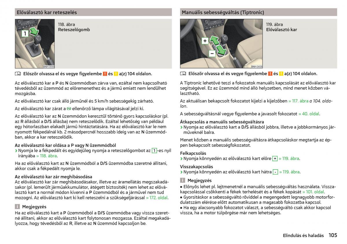 Skoda Rapid Kezelesi utmutato / page 107