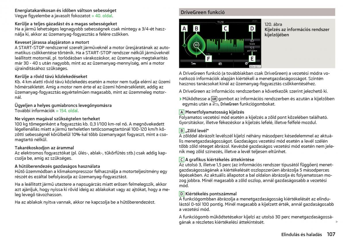 Skoda Rapid Kezelesi utmutato / page 109