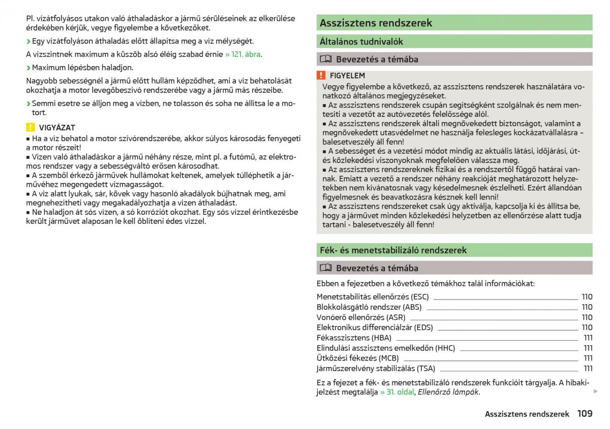 Skoda Rapid Kezelesi utmutato / page 111