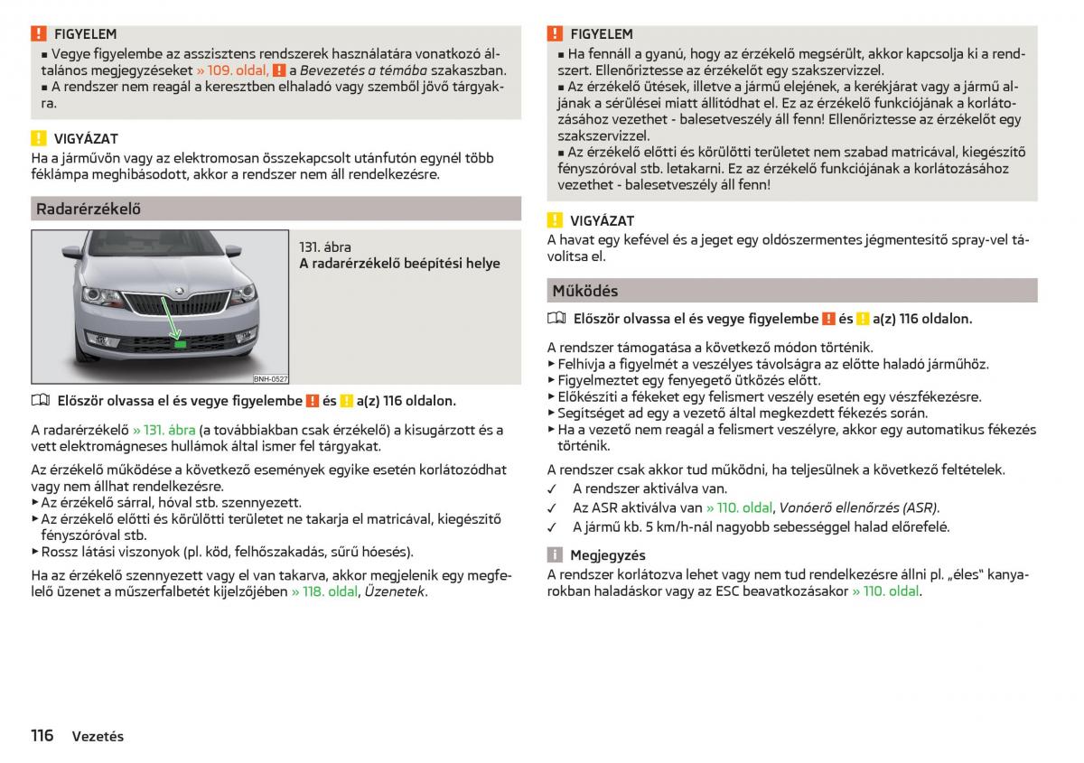 Skoda Rapid Kezelesi utmutato / page 118