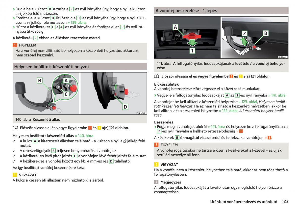 Skoda Rapid Kezelesi utmutato / page 125