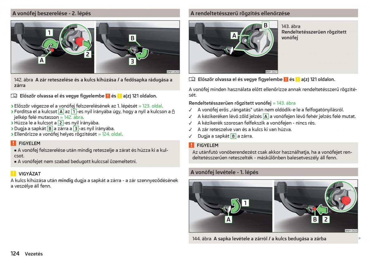 Skoda Rapid Kezelesi utmutato / page 126